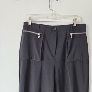 Ivan Grundahl Copenhagen Trousers Pants Women EU 42 Black Cyber Goth Minimalist